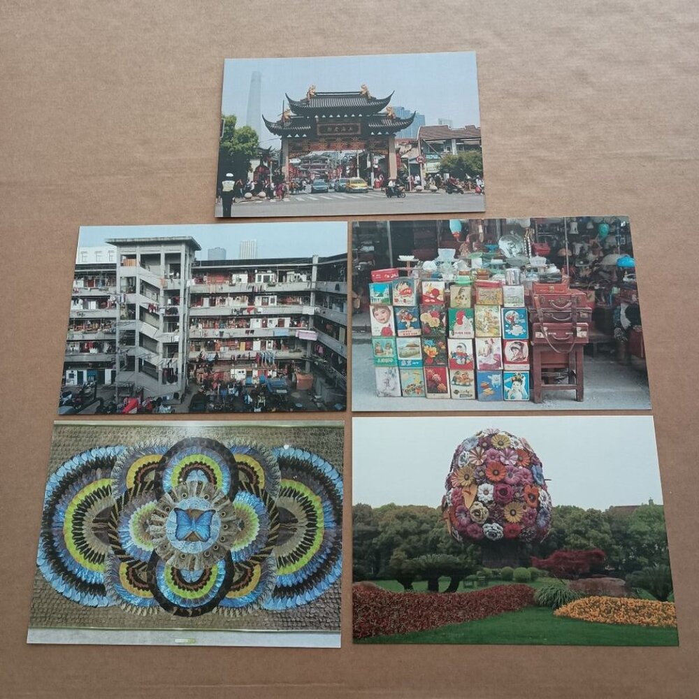 Asian vistas postcards, set of 5 featuring scenes from Shanghai